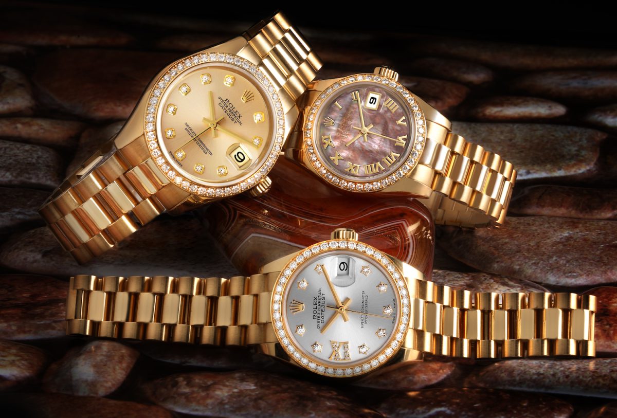 Rolex President Datejust Gold Ladies Watches