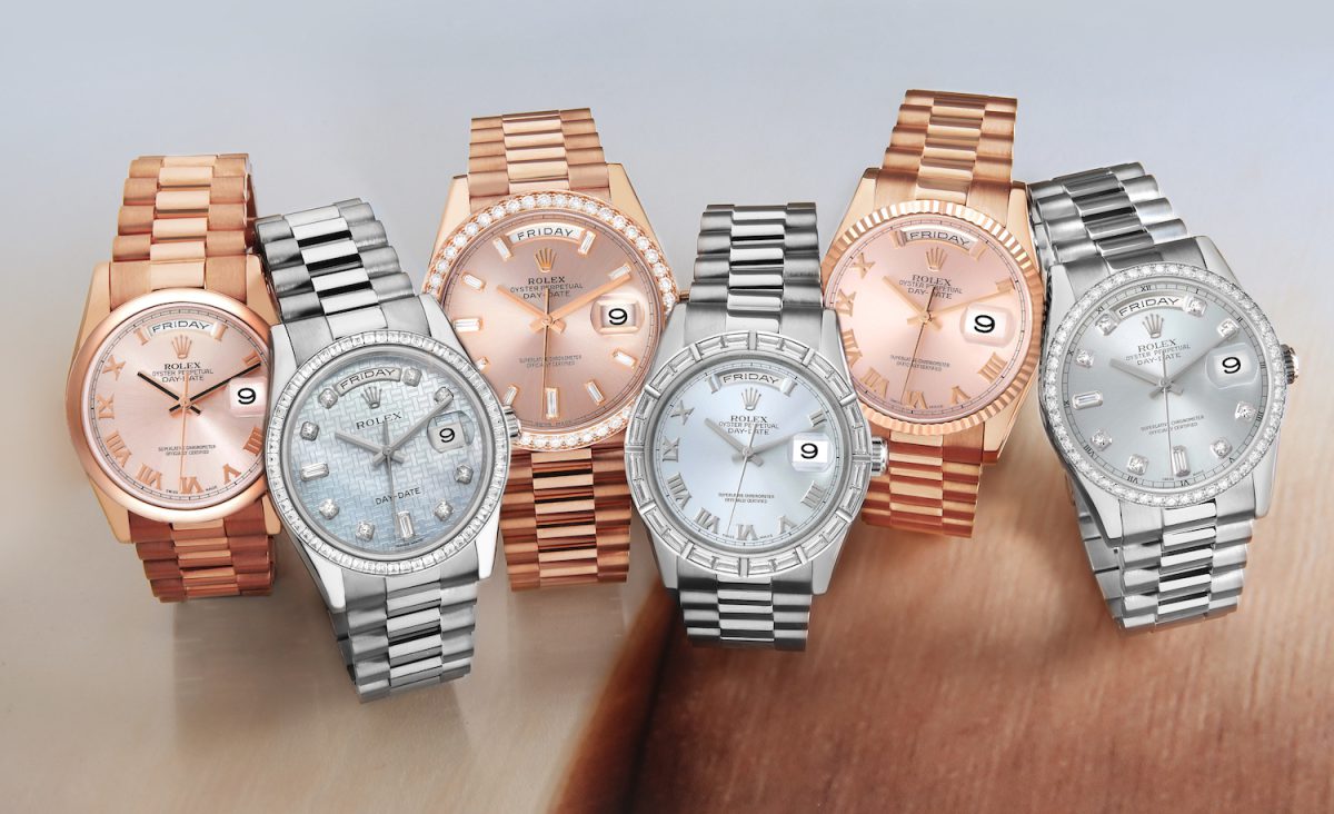 Rolex President Day-Date Watches in Everose Gold and Platinum