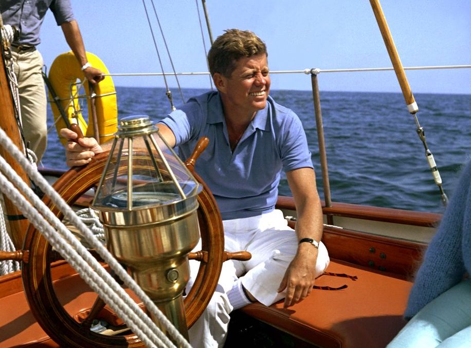 President John F. Kennedy Sails Aboard Yacht Manitou