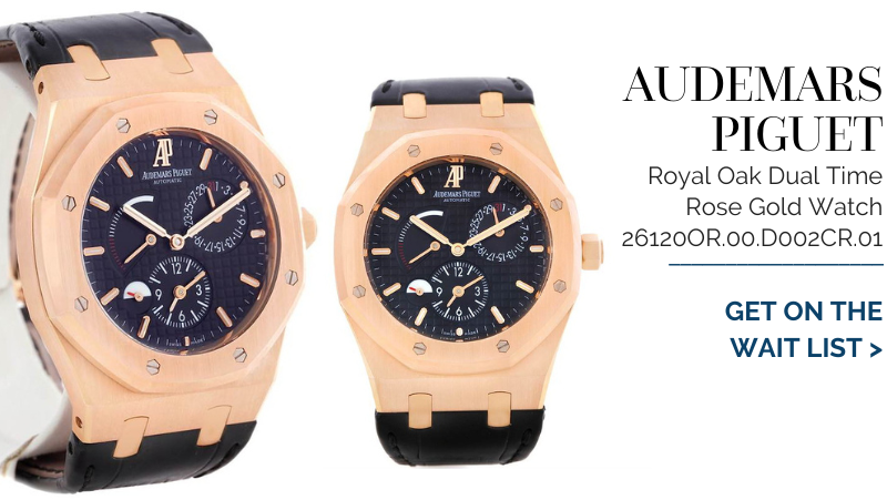 Audemars Piguet Royal Oak Dual Time 18K Rose Gold Watch 26120OR.00.D002CR.01