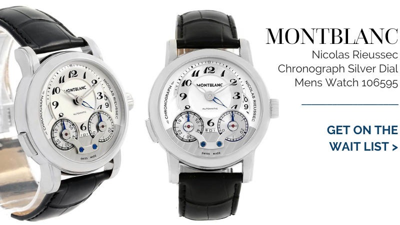 MontBlanc Nicolas Rieussec Chronograph Silver Dial Mens Watch 106595