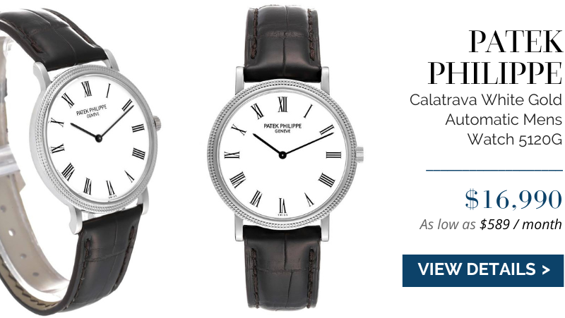 Patek Philippe Calatrava White Gold Automatic Mens Watch 5120G