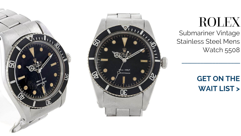 Rolex Submariner Vintage Stainless Steel Mens Watch 5508