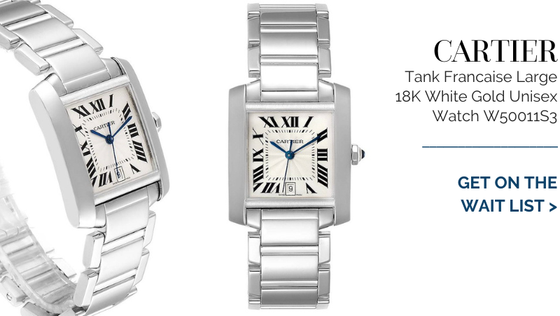 Cartier Tank Francaise Large 18K White Gold Unisex Watch W50011S3