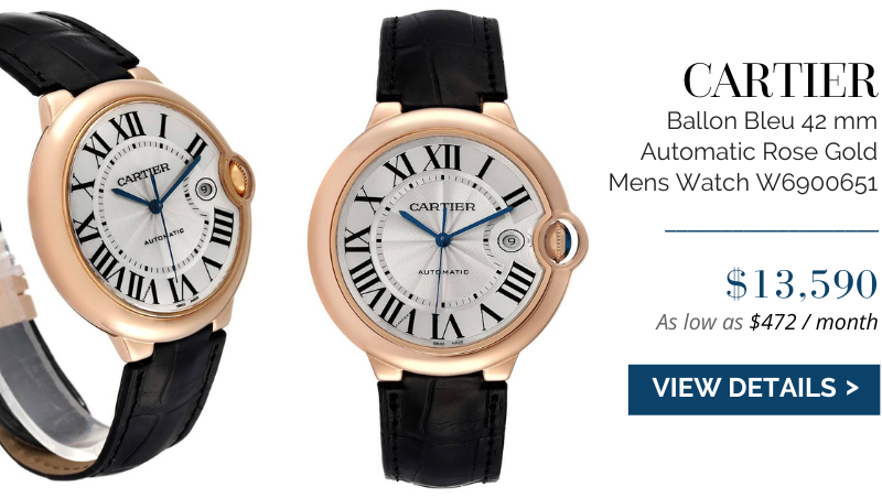 Cartier Ballon Bleu 42 mm Automatic Rose Gold Mens Watch W6900651