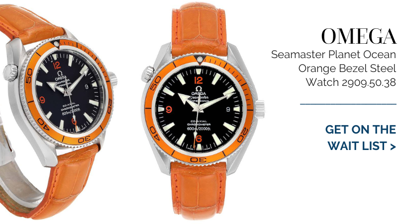 Omega Seamaster Planet Ocean Orange Bezel Steel Watch 2909.50.38