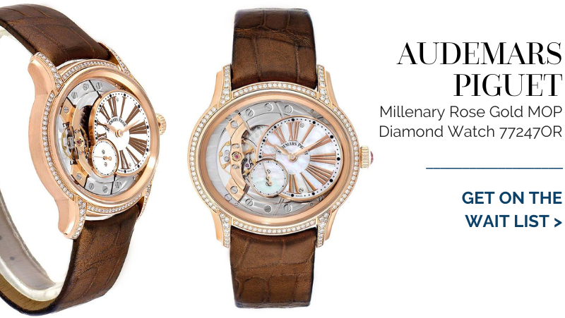 Audemars Piguet Millenary Rose Gold MOP Diamond Ladies Watch 77247OR
