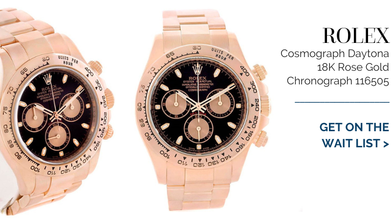 Rolex Cosmograph Daytona 18K Rose Gold Chronograph Watch 116505