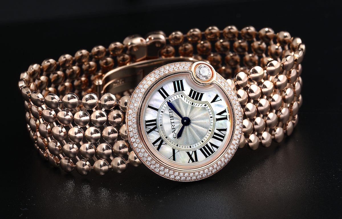 Cartier Ballon Blanc MOP Rose Gold Diamond Ladies Watch WE902057