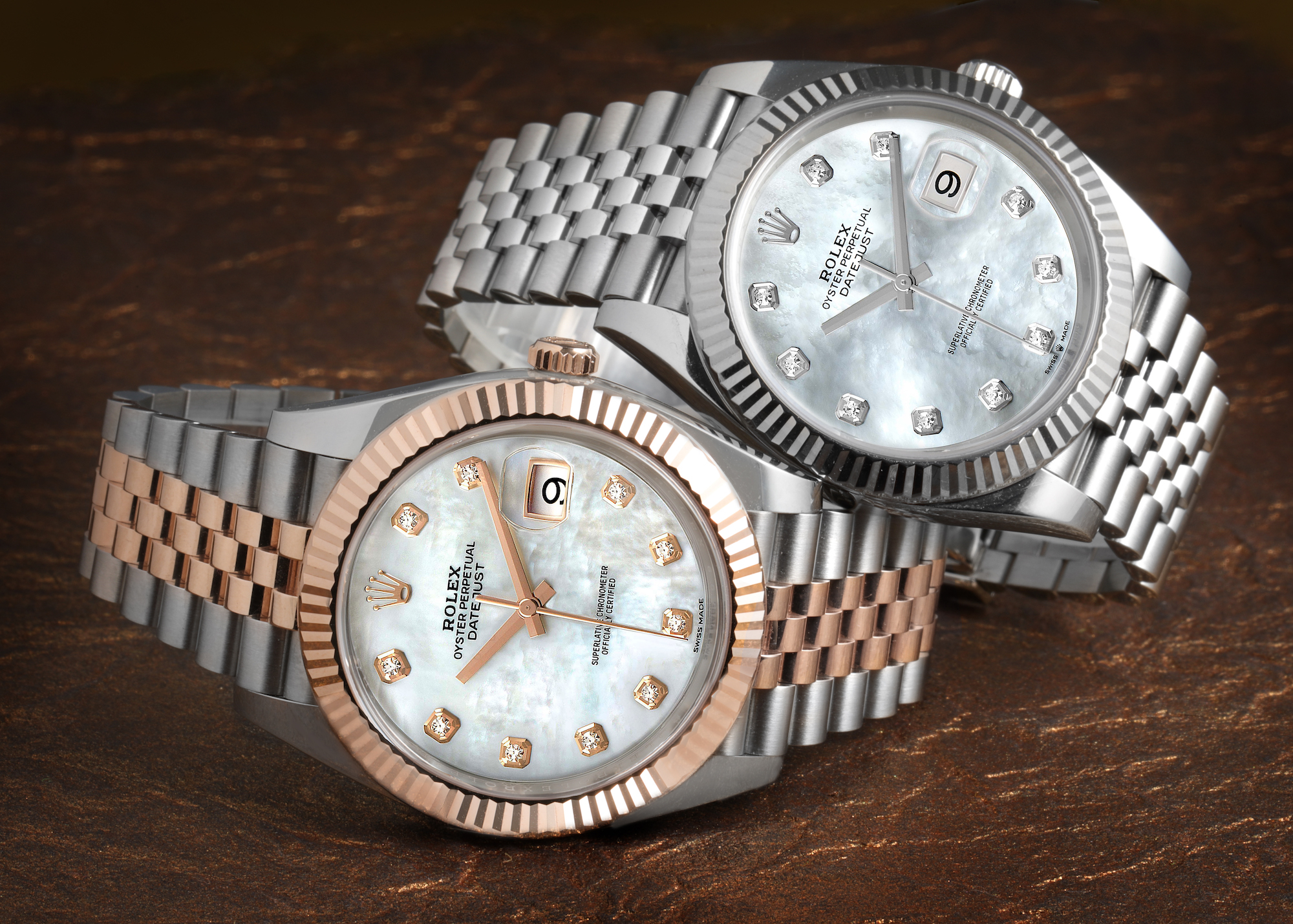 ROLEX DATEJUST DIAMOND AND MOTHER OF PEARL