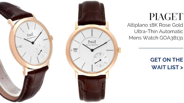 Piaget Altiplano 18K Rose Gold Ultra-Thin Automatic Mens Watch GOA38131