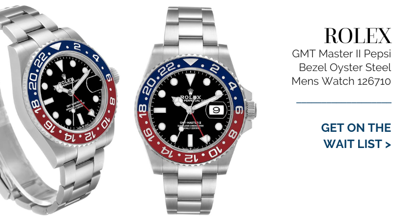 Rolex GMT Master II Pepsi Bezel Oyster Steel Mens Watch 126710