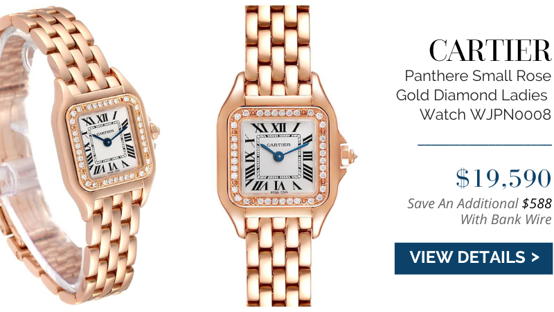 Cartier Panthere Small Rose Gold Diamond Ladies Watch WJPN0008
