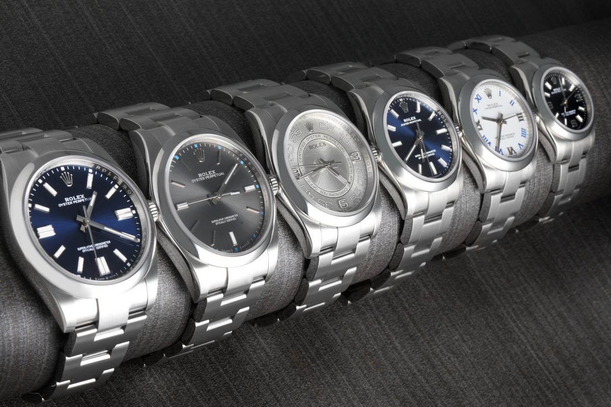 Rolex Oyster Perpetual models from 28mm to 41mm
