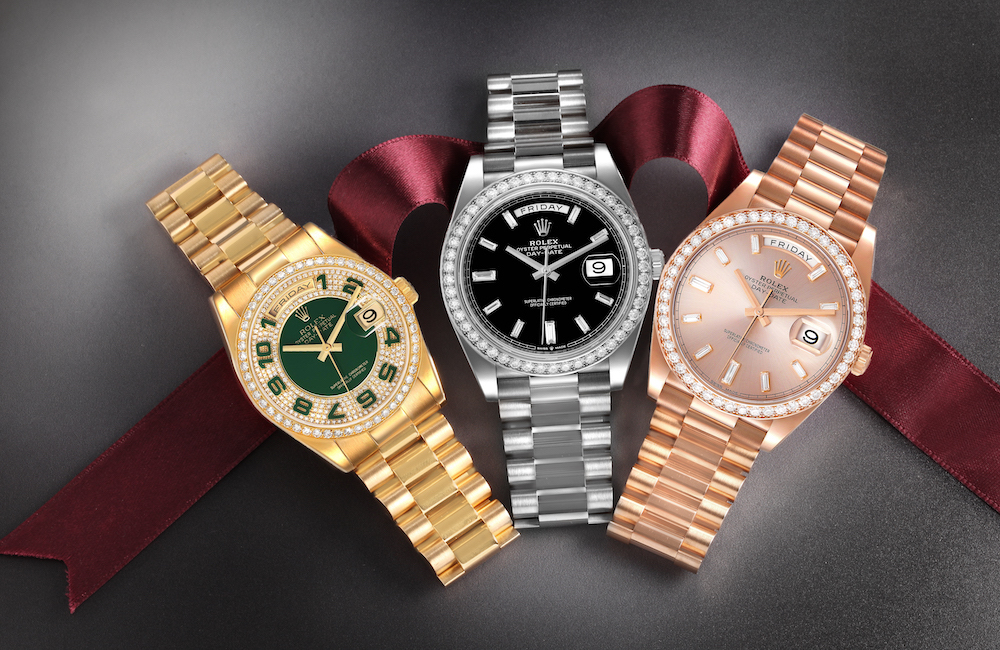 Rolex President Day-Date in Yellow White and Everose Gold