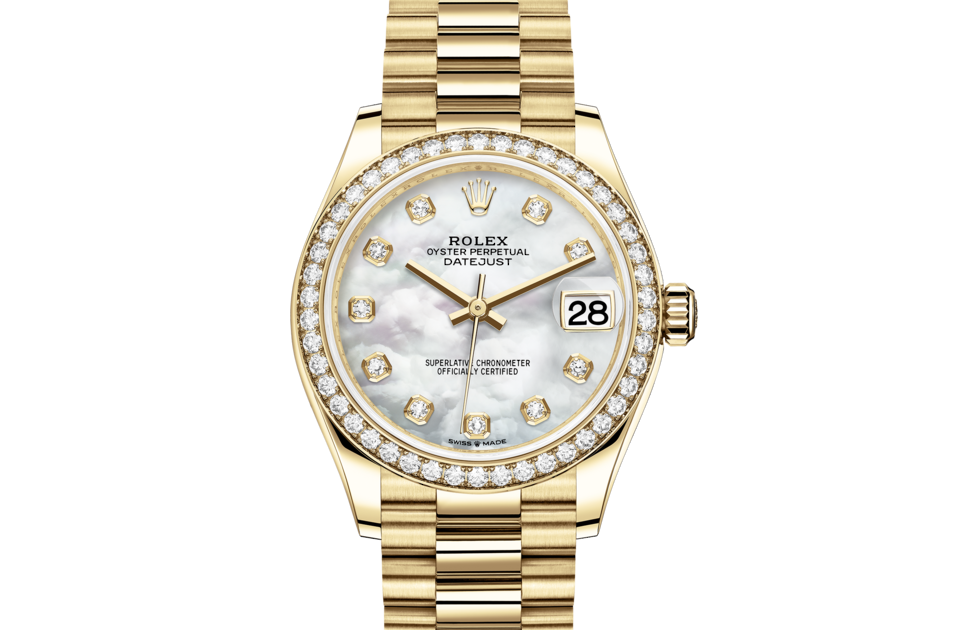 Rolex Datejust President Midsize Mother of Pearl ref 278288