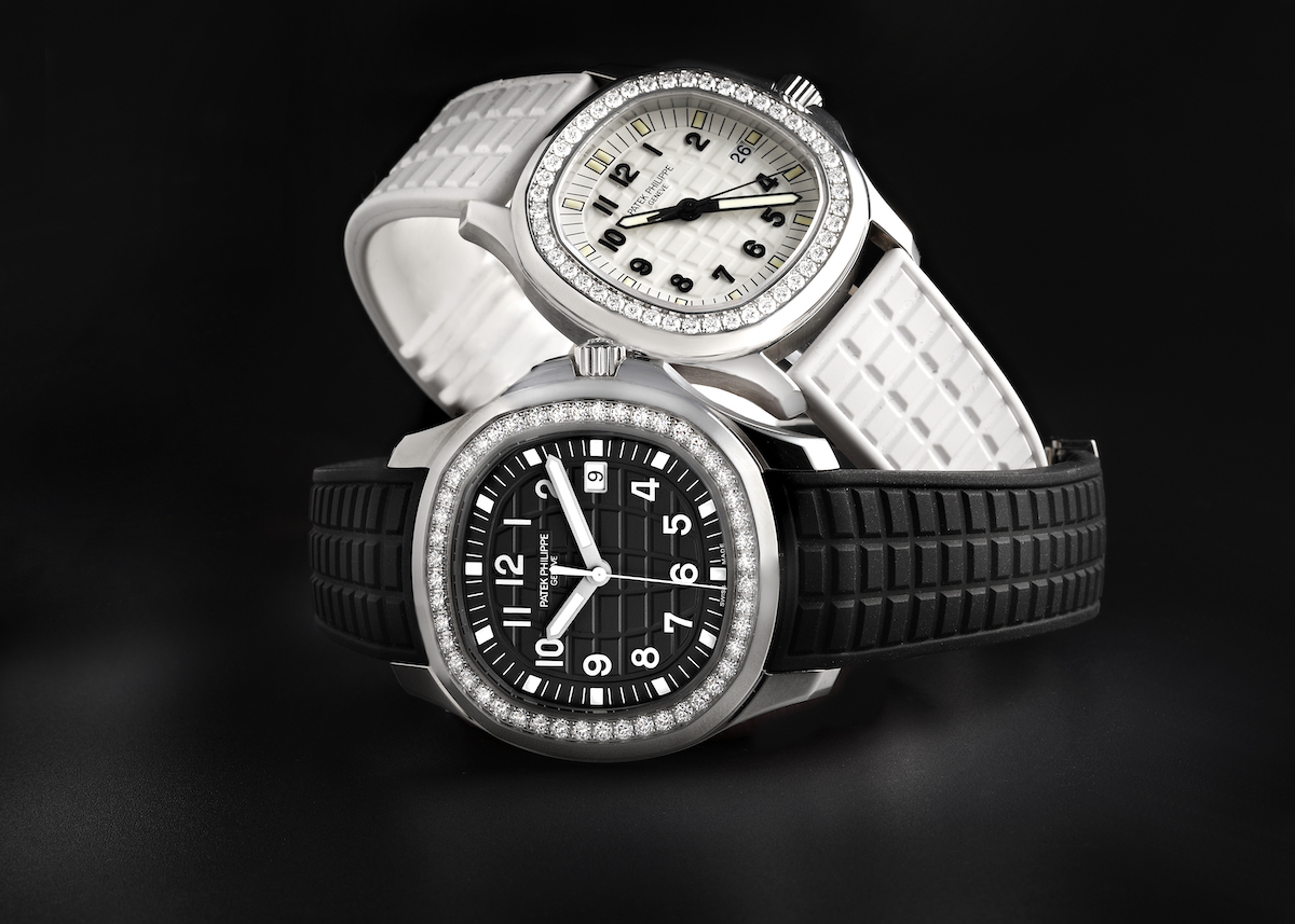 Patek Philippe Aquanaut Steel White and Black Dial Diamond Ladies Watch 5067