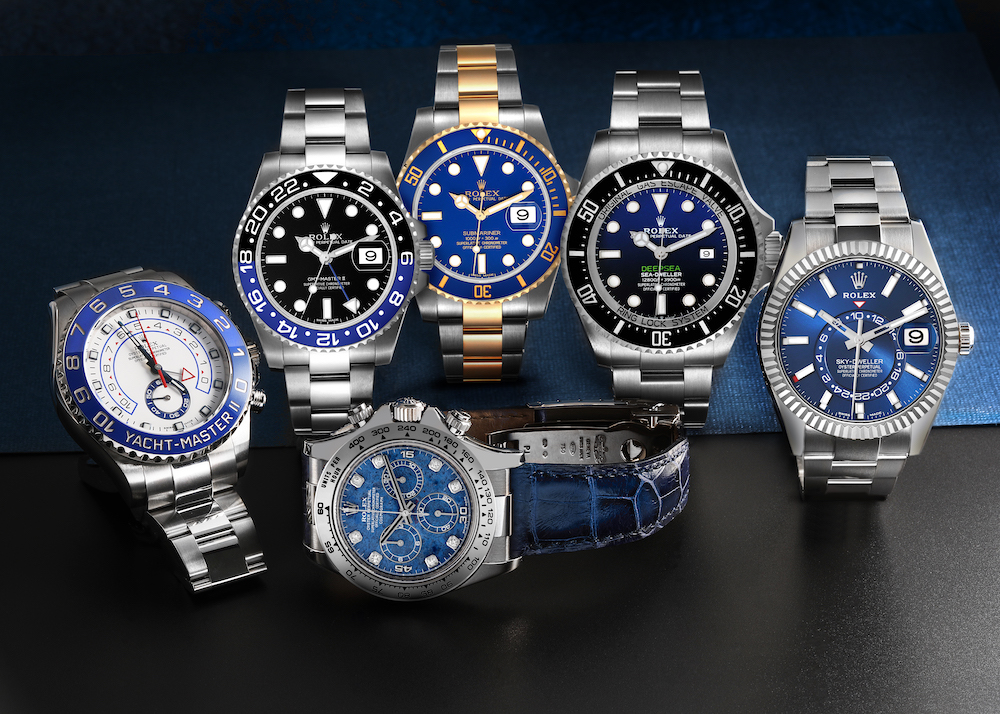 Rolex Sports Watches with Blue Dials and Bezels