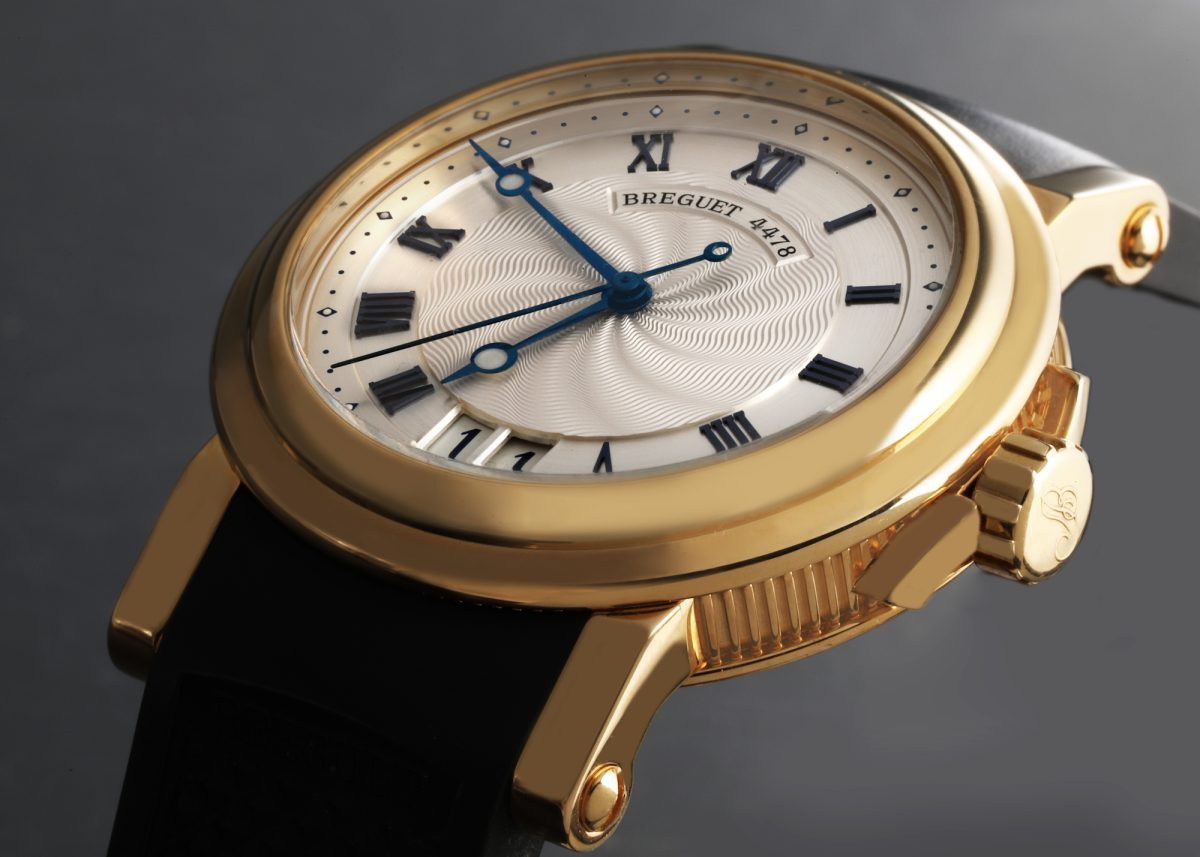 Breguet Marine Big Date Automatic 18K Yellow Gold Watch 5817BA