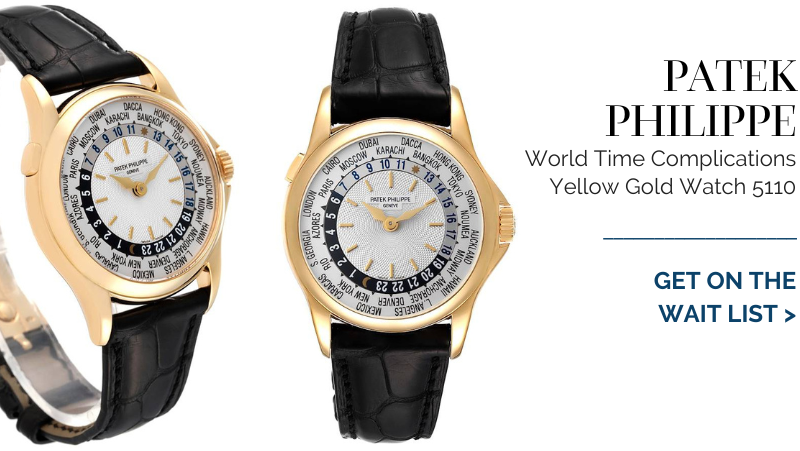 atek Philippe World Time Complications Yellow Gold Mens Watch 5110