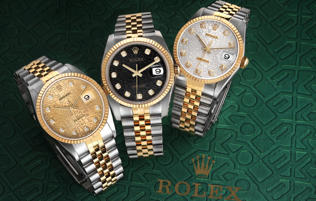 Rolex Datejust Steel Yellow Gold Anniversary Diamond Dials 16233 and 116233