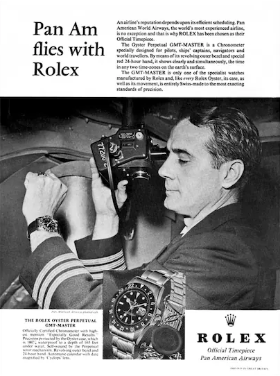 Vintage Rolex GMT-Master Advertisement 1963