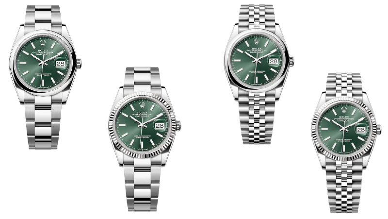 Rolex Datejust 36mm Mint Green Dial Watches